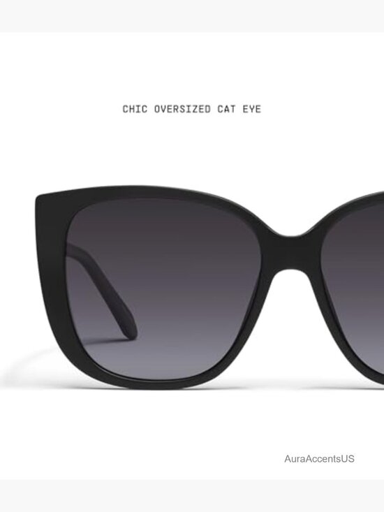 Oversized Cat Eye Sunglasses with UV Polarized Lenses main image 5